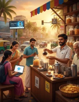 “Kerala youngsters sharing chai and talking about the future of artificial intelligence, AI in 2025, and the role of technology in daily life.”