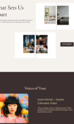 Bobby designs, concept Interior design Company website for kerala brand