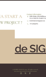 Bobby designs, concept Interior design Company website for kerala brand