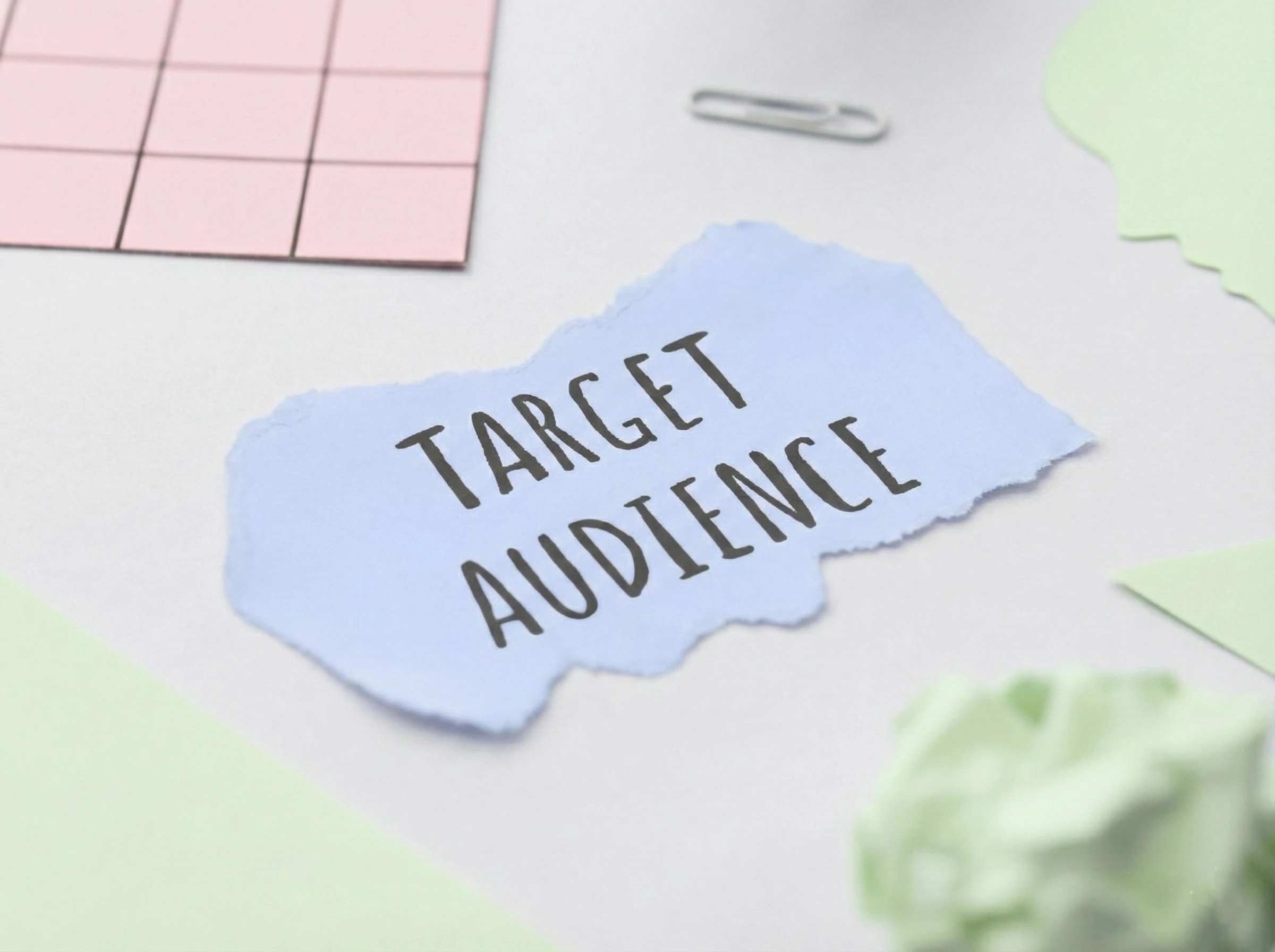minimal illustration showing simple audience icons and a target shape, explaining how to understand who your digital marketing is speaking to in a beginner-friendly way